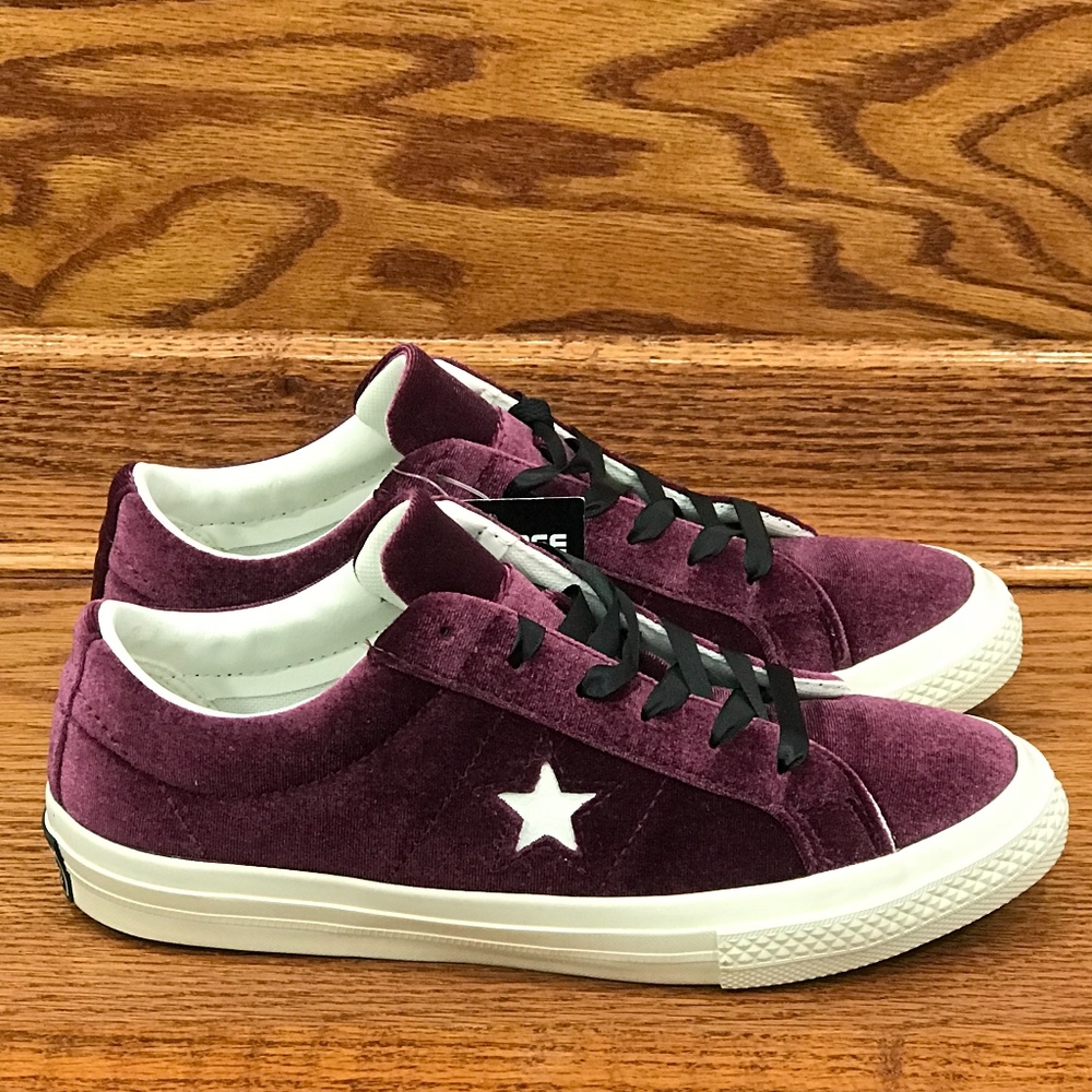 🎁 Converse One Star Ox Dark Sangria Shoes - Picture 2 of 7